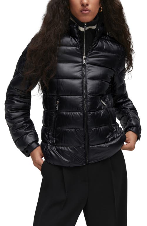 MANGO Quilted Puffer Jacket Black at Nordstrom,