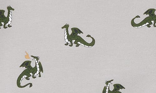 Miles The Label Dragon Print French Terry Sweatshirt & Joggers Set In Light Grey