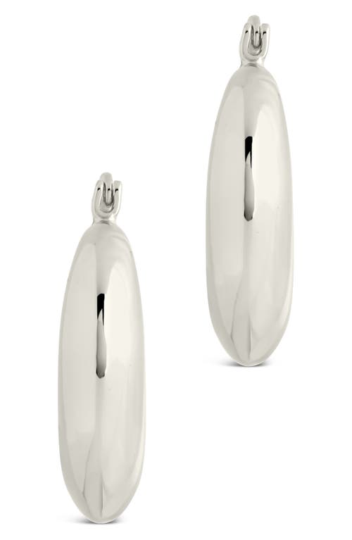 Sterling Forever Kylie Chunky Hoop Earrings In Silver