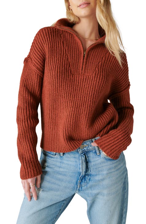 Rib Half Zip Sweater