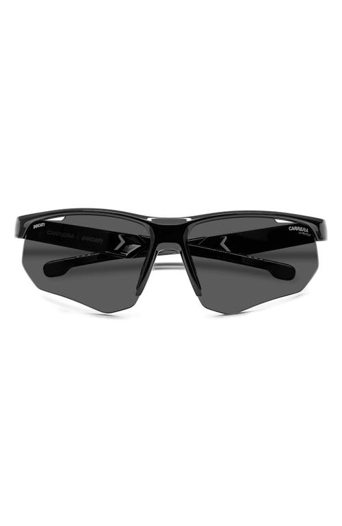 Carrera Eyewear x Ducati 69mm Carduc Rectangle Sunglasses in Black/Grey 