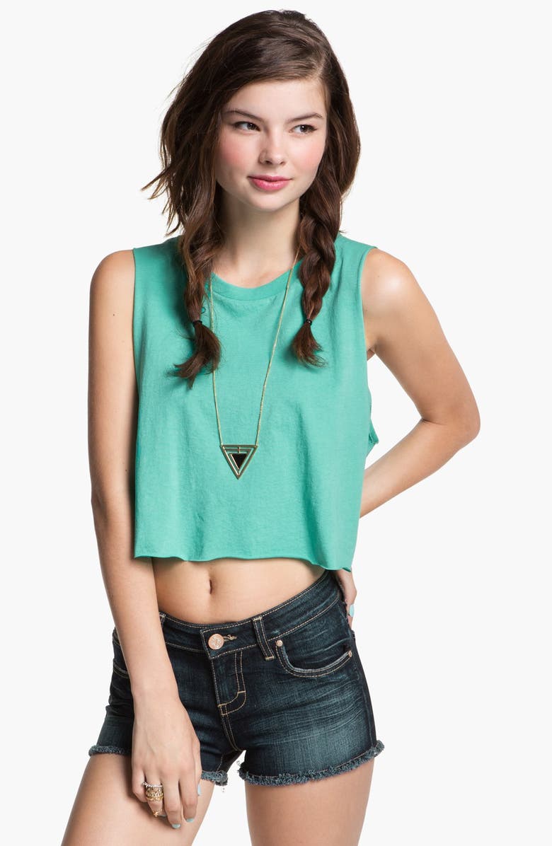 Project Social T Shredded Crop Muscle Tee (Juniors) | Nordstrom