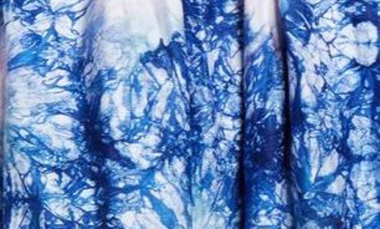Shop Busayo Funbi Tie Dye Cotton Midi Wrap Dress In Blue/ Pink