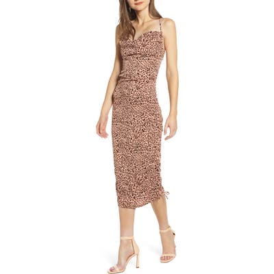 4Si3Nna Drawstring Hem Cowl Slipdress, Pink