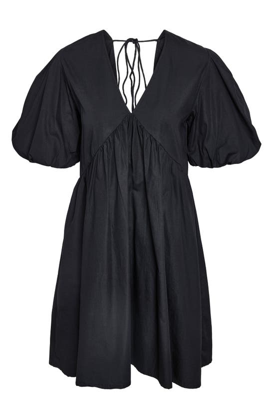 Shop Noisy May Chiara Tie Back Babydoll Dress In Black