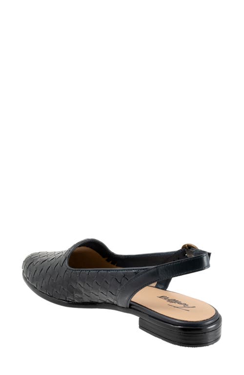 Trotters Lea Slingback Flat In Navy