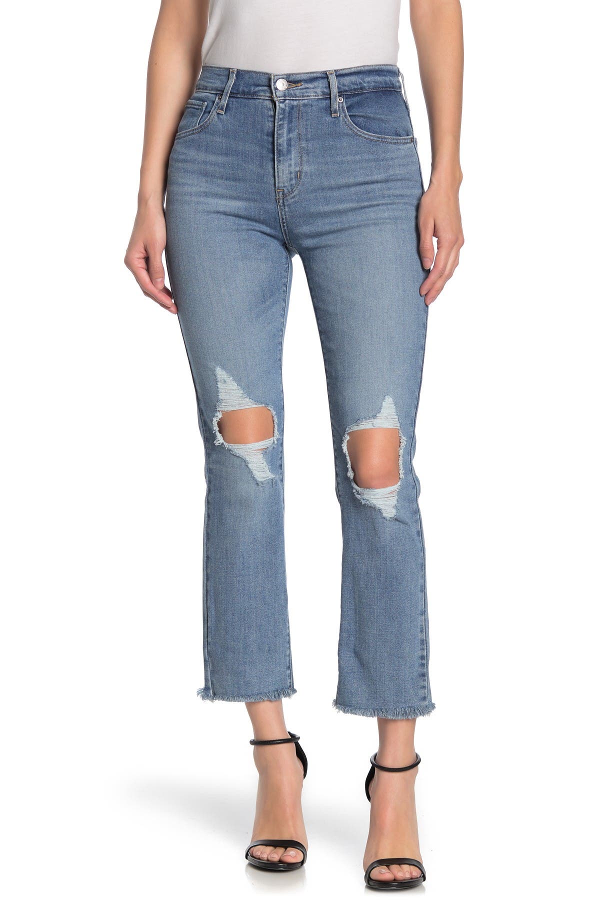 levi's 724 straight crop jeans