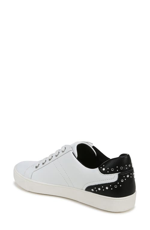 Shop Naturalizer Morrison Studded Sneaker In White/black Leather