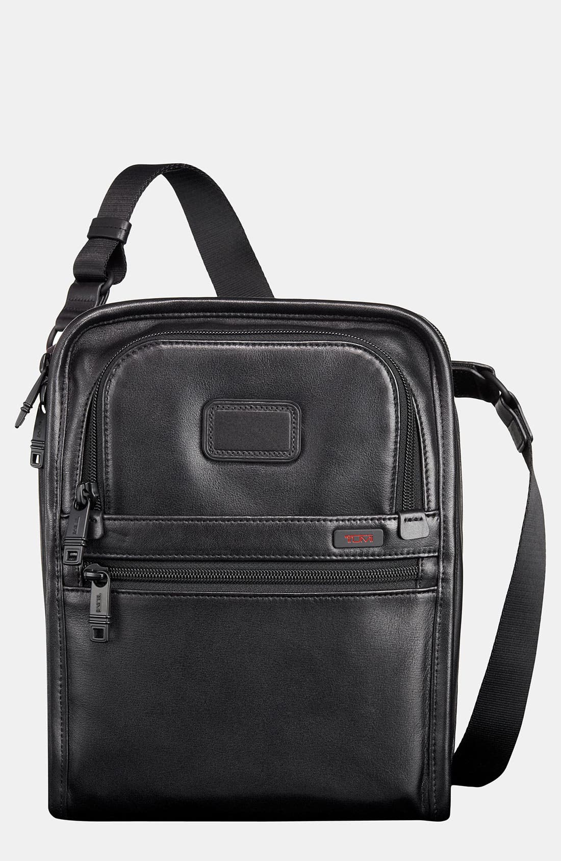 tumi leather travel bag