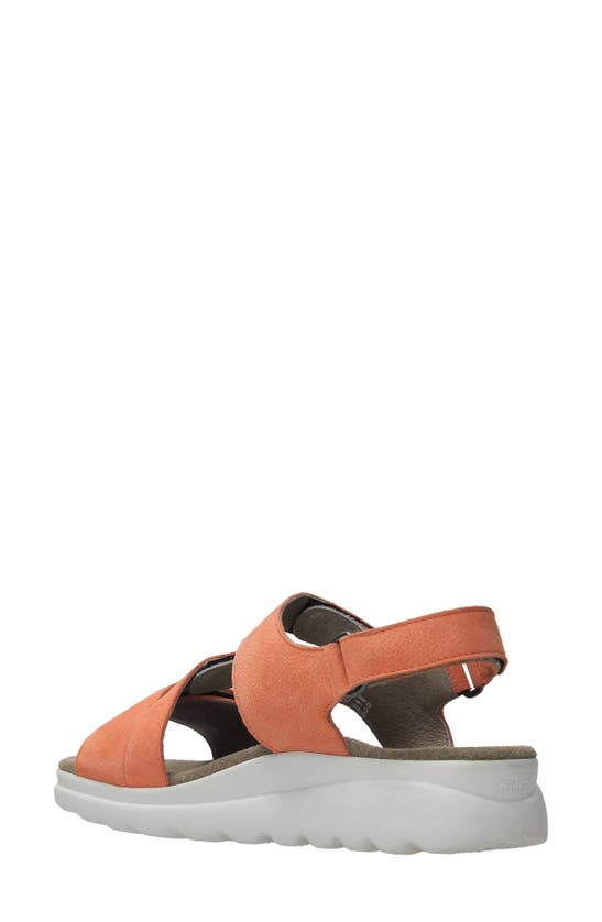 Shop Wolky Yard Slingback Platform Wedge Sandal In Light Orange Nubuck