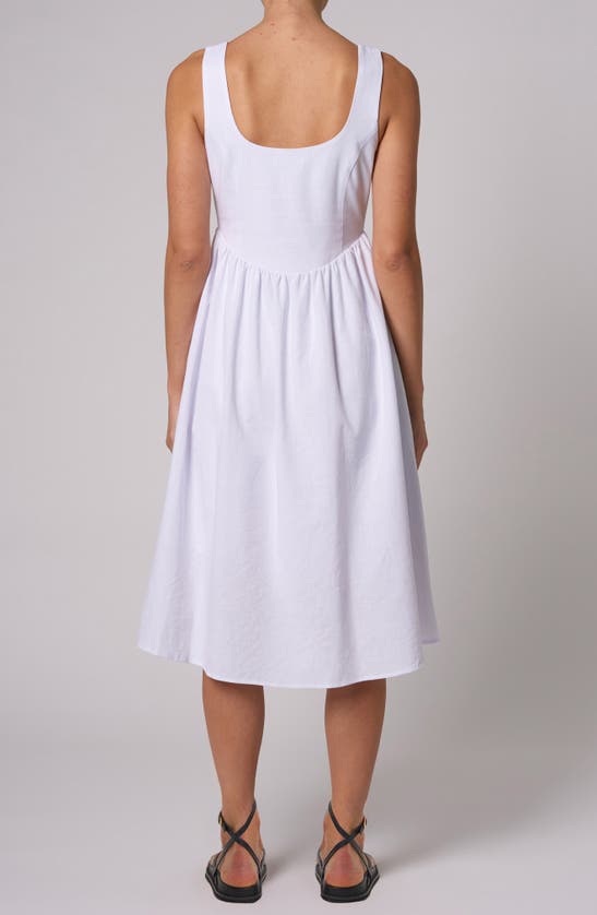 Shop Rolla's Leonie Sleeveless Midi Dress In Vintage White