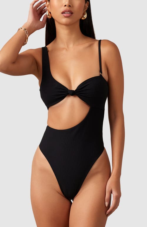 Shop Mbm Swim Dawn One-piece Swimsuit In Black