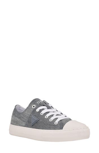 Guess Pranzee Denim Cap Toe Sneaker In Blue Wash