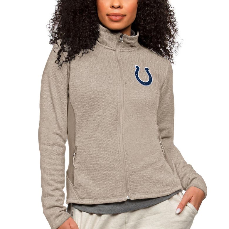 Shop Antigua Oatmeal Indianapolis Colts Course Full-zip Jacket