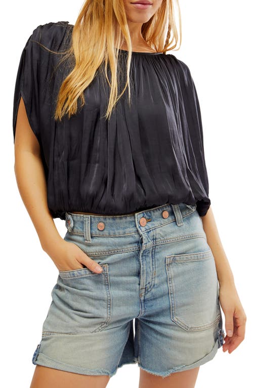 Free People Double Take Pullover Top Black at Nordstrom,