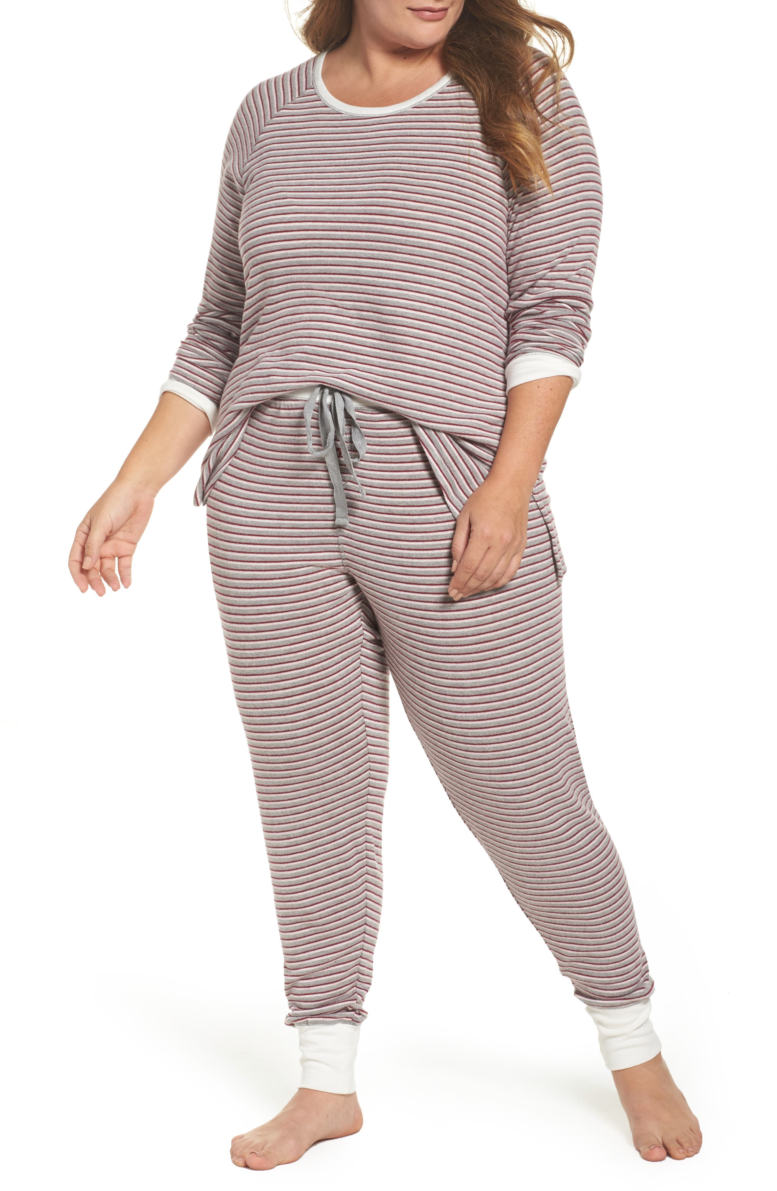PJ Salvage Peachy Thermal Pajamas (Plus Size) Nordstrom