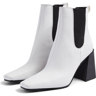 Topshop Harbour Chelsea Boot - White