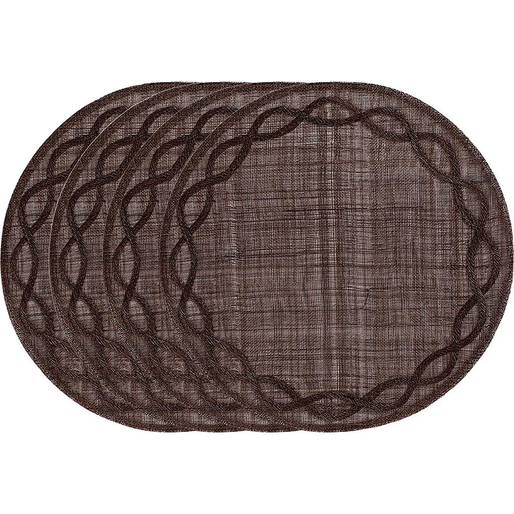 Juliska Tuileries Garden Placemats, Set Of 4 In Walnut