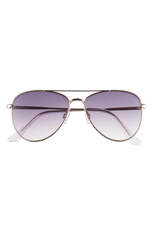 55mm Gradient Aviator Sunglasses in Gold- Black