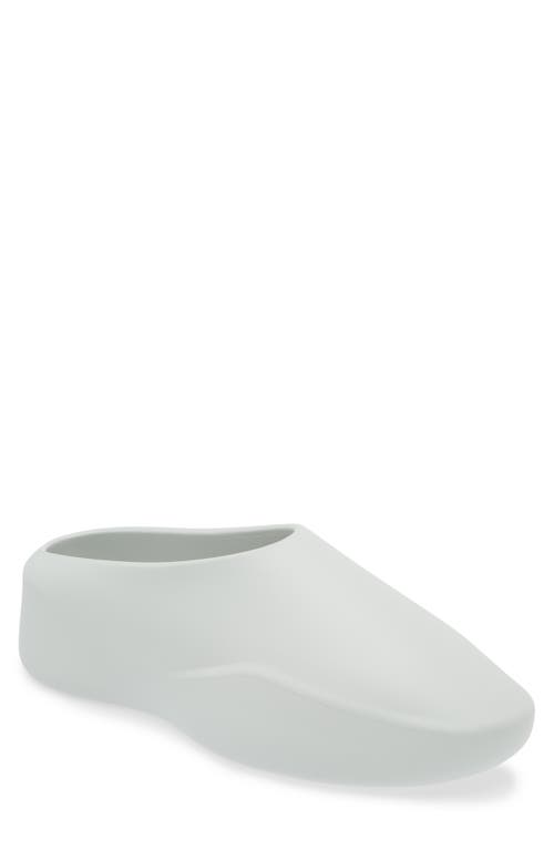 Fear Of God White Slip On Slides In Eva Glacier