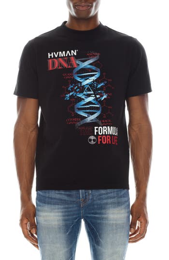 Hvman Dna Graphic T-shirt In Black