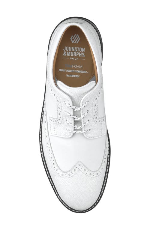 Johnston & Murphy Men's Waterproof Upton Gl3 Luxe Hybrid Shoes In White Wp Fg/scotch Grain