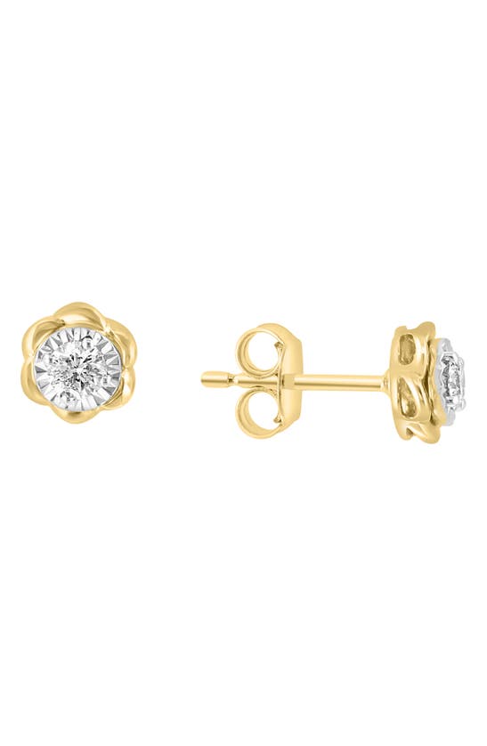 Effy 14k Gold Round Diamond Stud Earrings