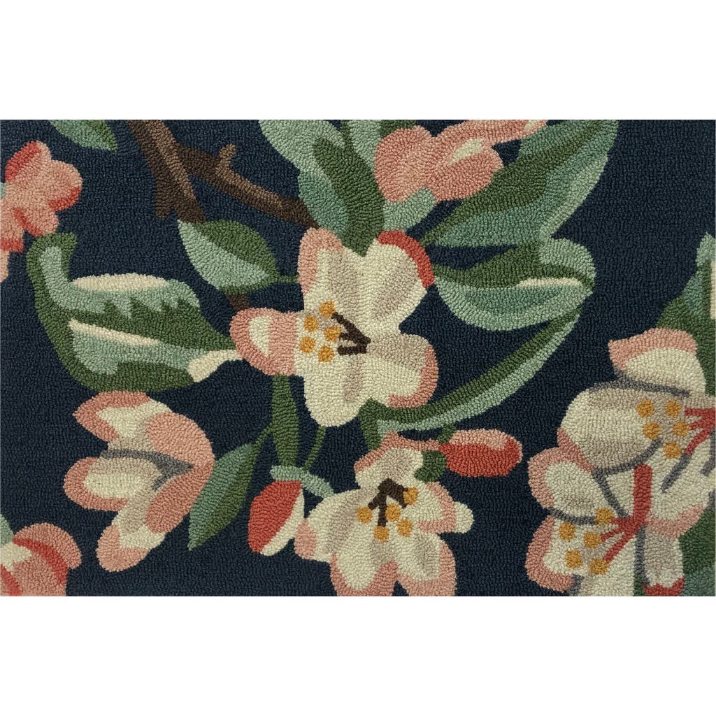 R16 Home Japanese Crabapple Doormat In Blue Multi