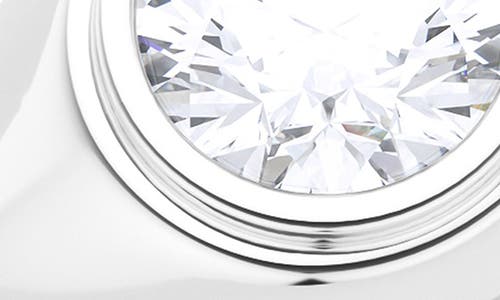 Hautecarat Round Brilliant Lab Created Diamond Ring In 3.00 Ctw 18k White Gold