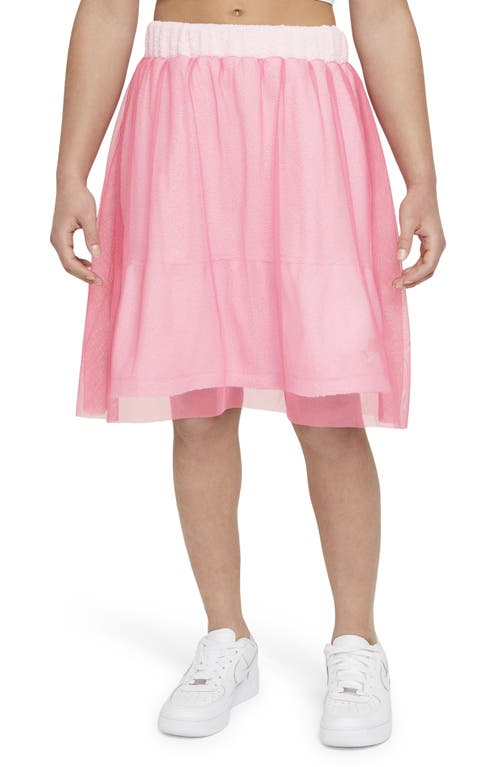 Shop Nike Kids' Icon Clash Skirt In Gypsy Rose/pink Foam