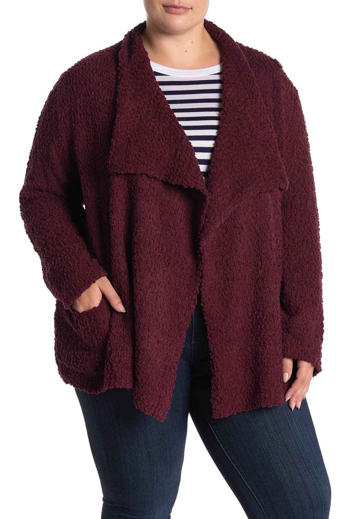 popcorn knit cardigan