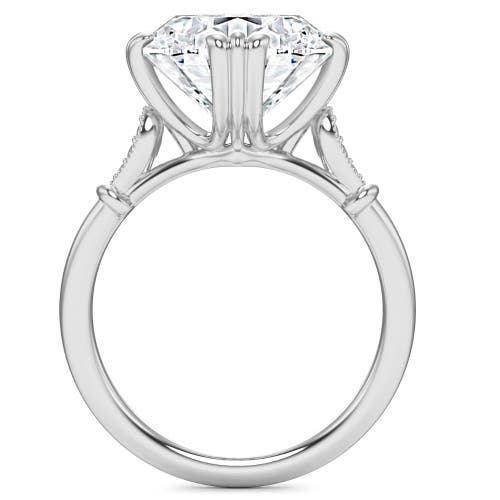 Bliss Diamond Certified 5.10ct Round Diamond 14k White Gold Engagement Ring Lab Grown In 14k White Gold