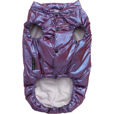 Lovethybeast Metallic Puffer Vest, Purple