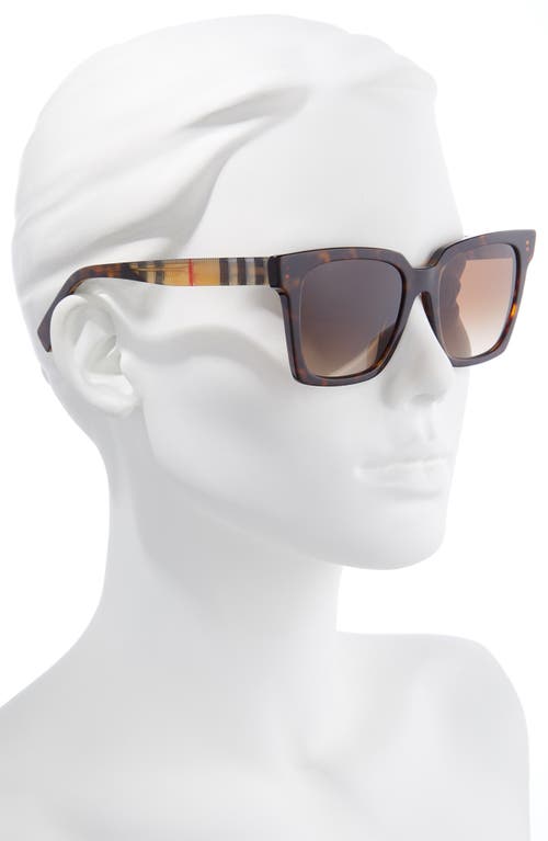 Shop Burberry 53mm Gradient Square Sunglasses In Dark Havana/brown Gradient