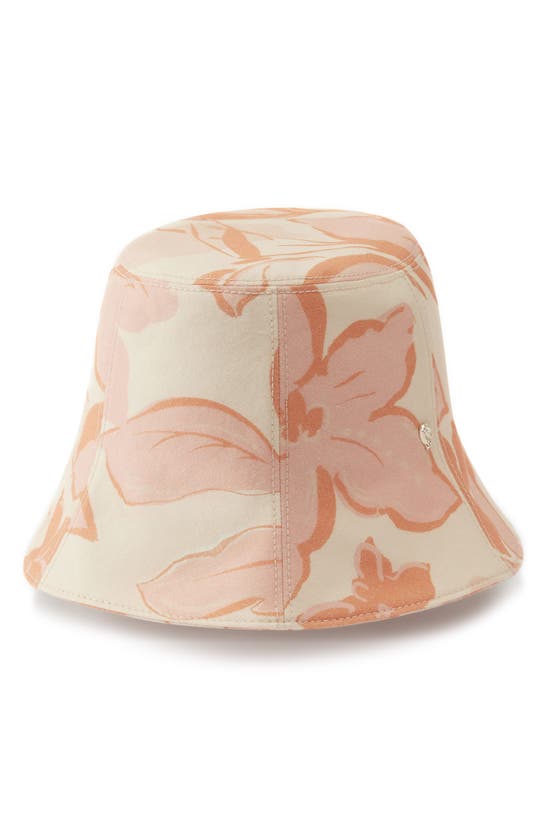 Shop Helen Kaminski Bettina Floral Bucket Hat In Parchment Blend