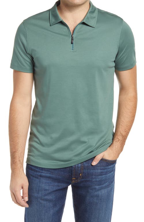 Georgia Zip Polo in Spring Forest