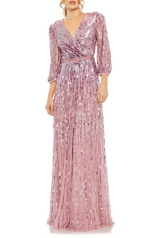 Mac Duggal Sequin Surplice Tulle Gown at Nordstrom,