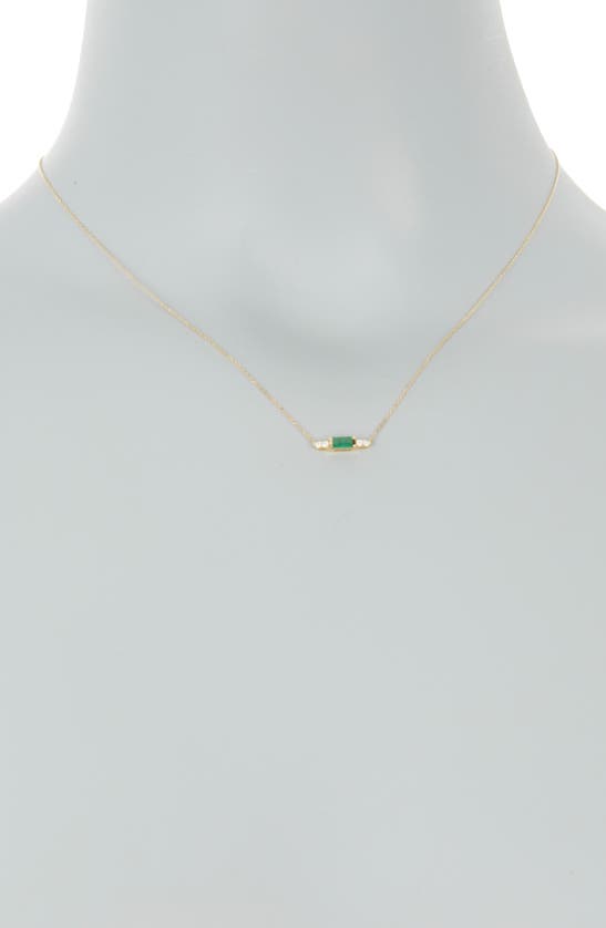 Bony Levy El Mar Emerald & Diamond Pendant Necklace In 18k Yellow Gold