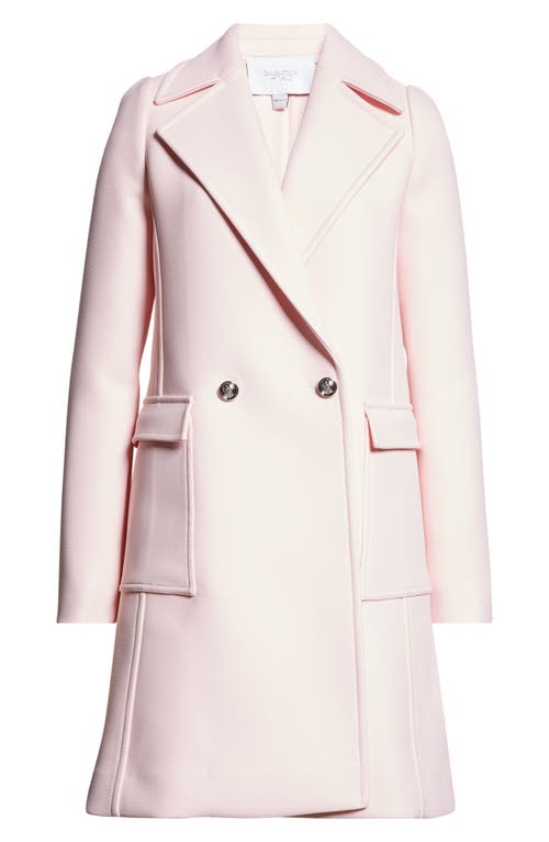 Shop Giambattista Valli Double Breasted Gabardine Coat In Rose