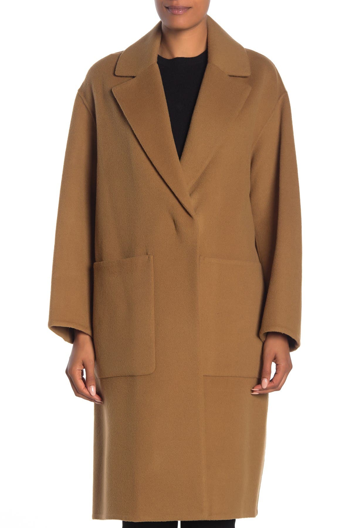 vince patch pocket wool blend car coat