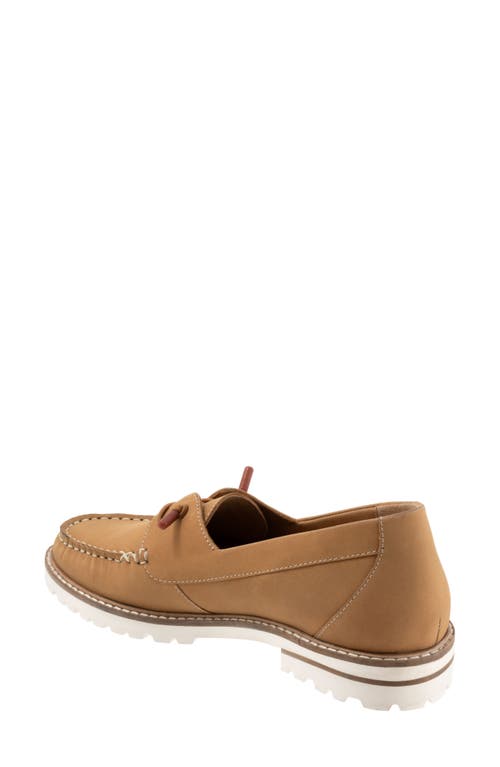 Shop Trotters Farah Boat Shoe In Tan Nubuck