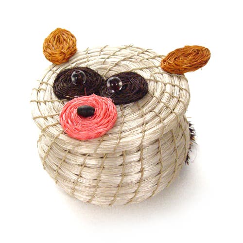 Mbare Lidded Basket Dumbo Elephant Pink In Bush Baby