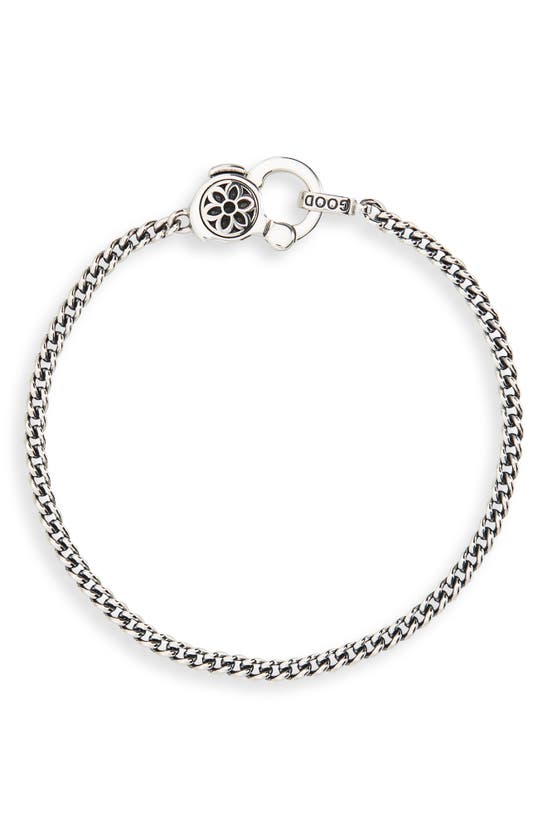 Shop Good Art Hlywd Rosette 4a Curb Chain Bracelet In Sterling Silver