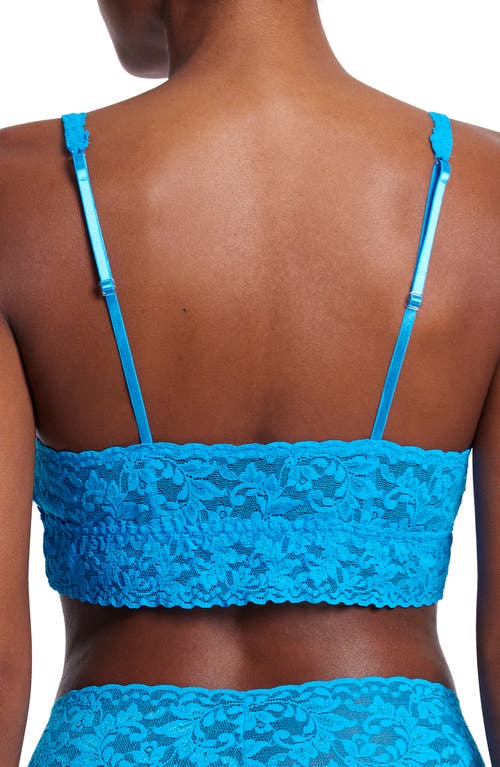 Hanky Panky V-neck Retro Lace Bralette In Ocean Eyes Blue