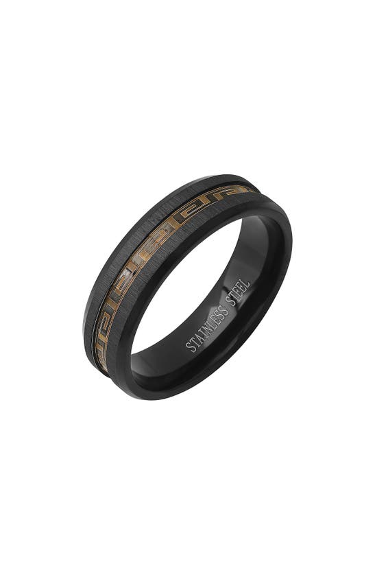 Hmy Jewelry Black Ip Stainless Steel Ring