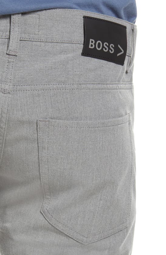 Shop Hugo Boss Boss Delaware 5-pocket Straight Leg Pants In Silver
