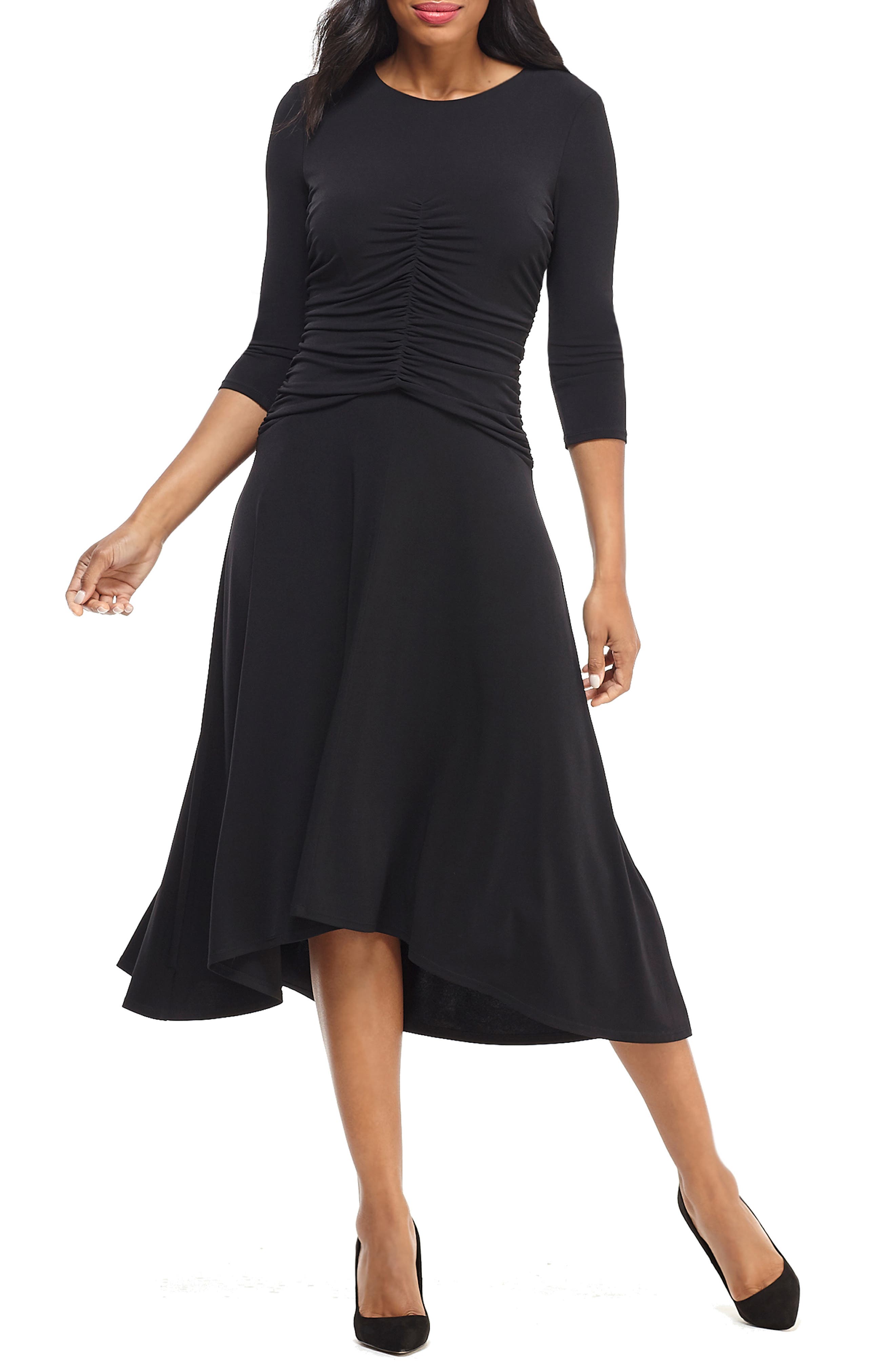 Maggy london ruched waist midi dress hotsell