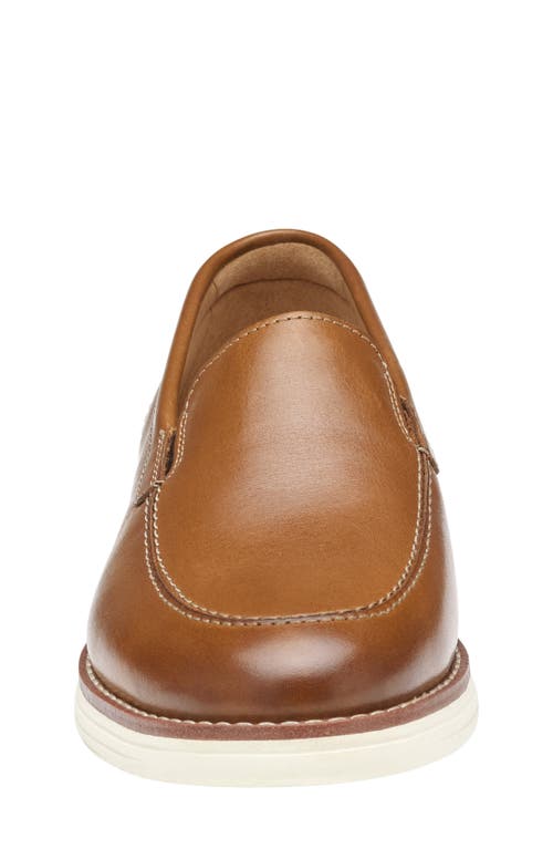 Johnston & Murphy Kids' Upton Venetian Loafer In Tan Full Grain