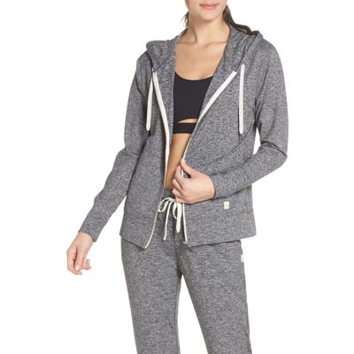 Vuori Performance Zip Front Hoodie, Grey