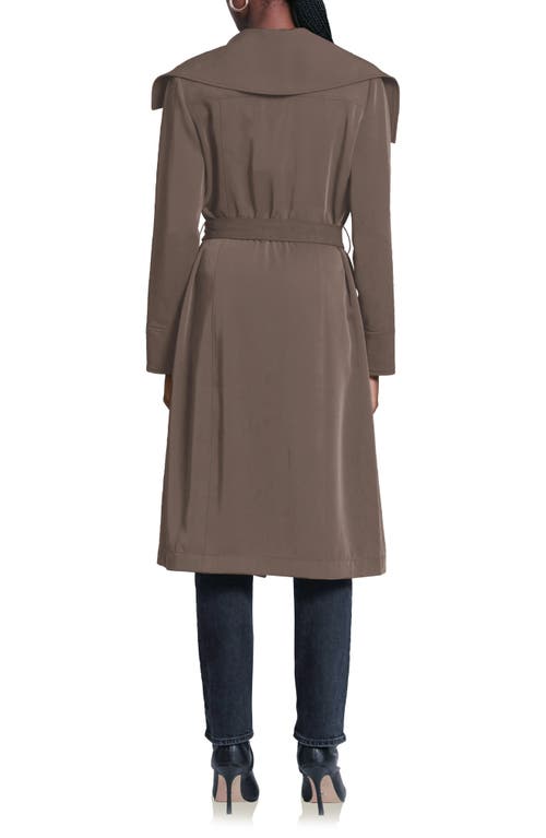 Shop Avec Les Filles Belted Drape Trench Coat In Reishi